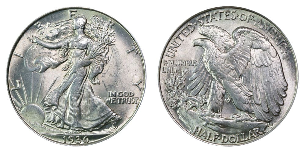 1936 No Mint Mark half dollar Value