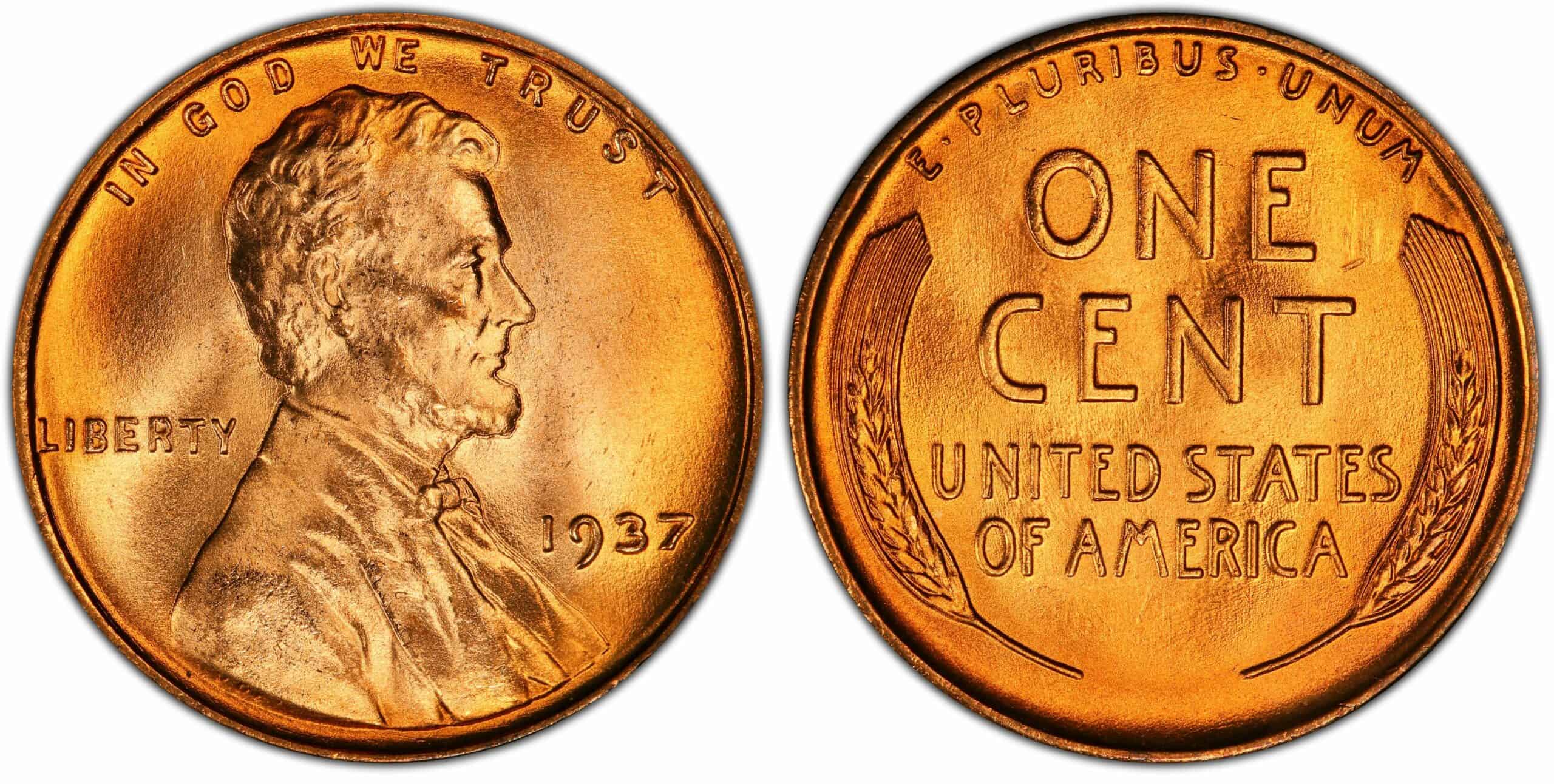 1937 No Mint Wheat Penny Value