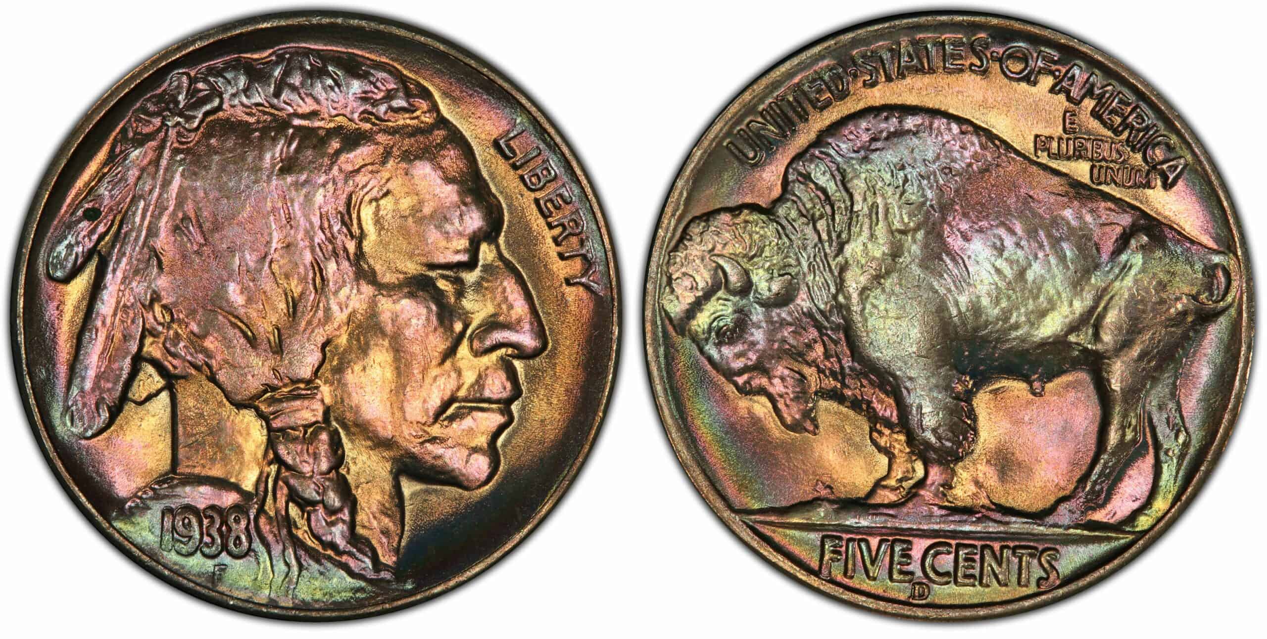 1938 Buffalo Nickel Value D/D Variety Value