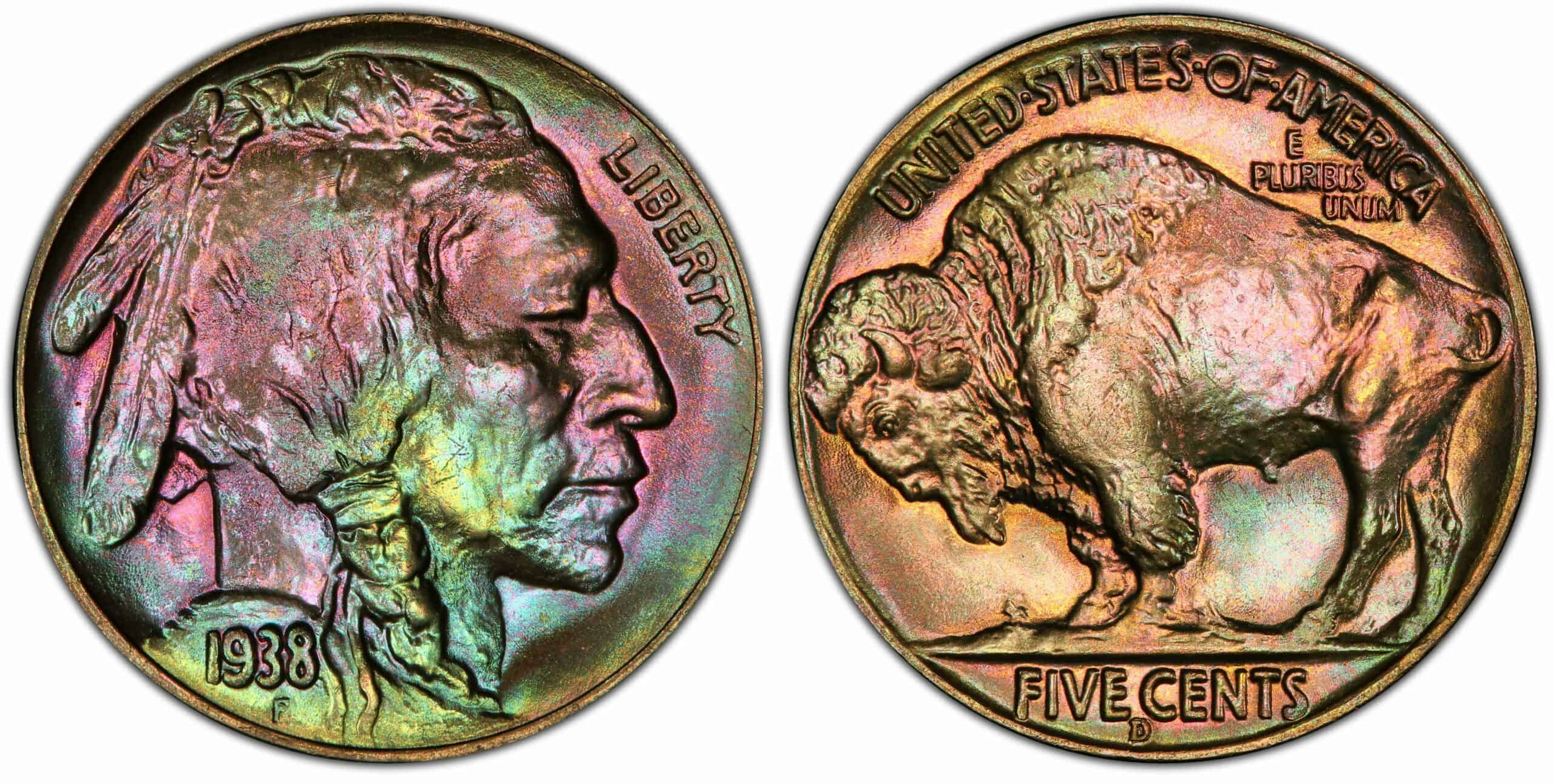 1938 Buffalo Nickel Value D/S Variety Value