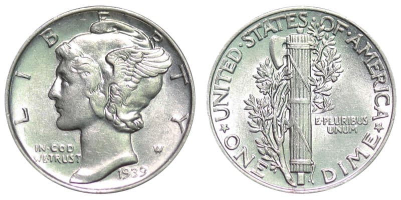 1939 No Mint Mark Dime Value