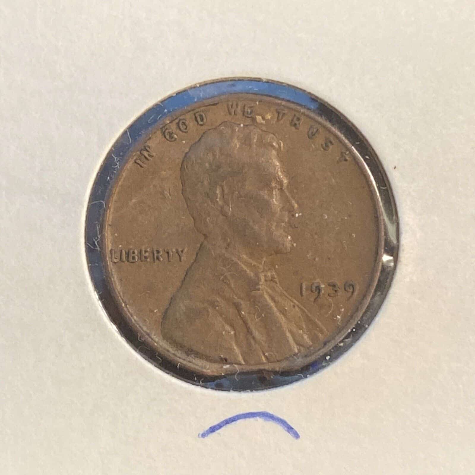 1939 Penny Clipped Planchet