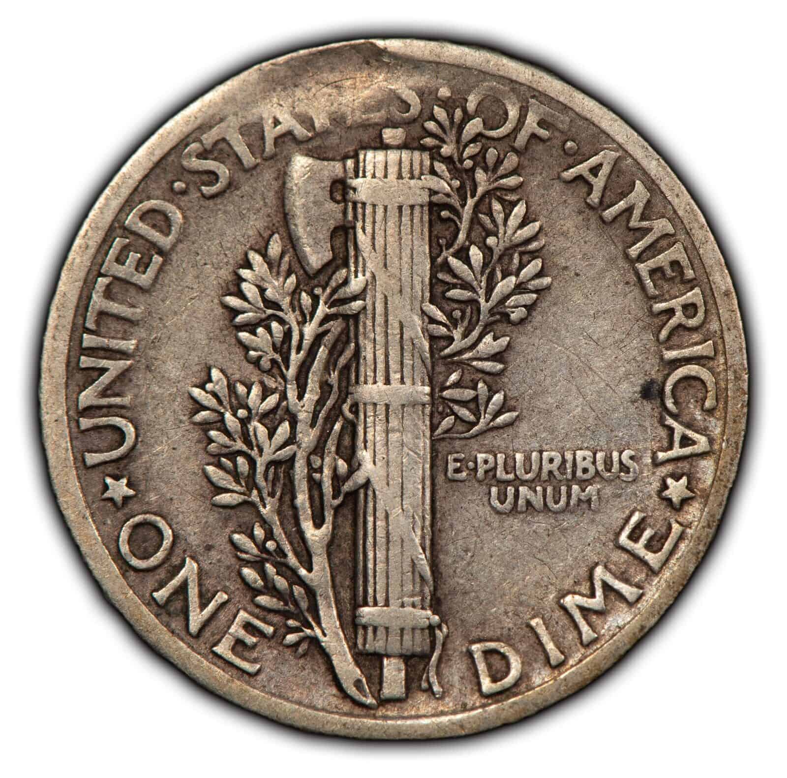 1940 Dime Clipped Planchet