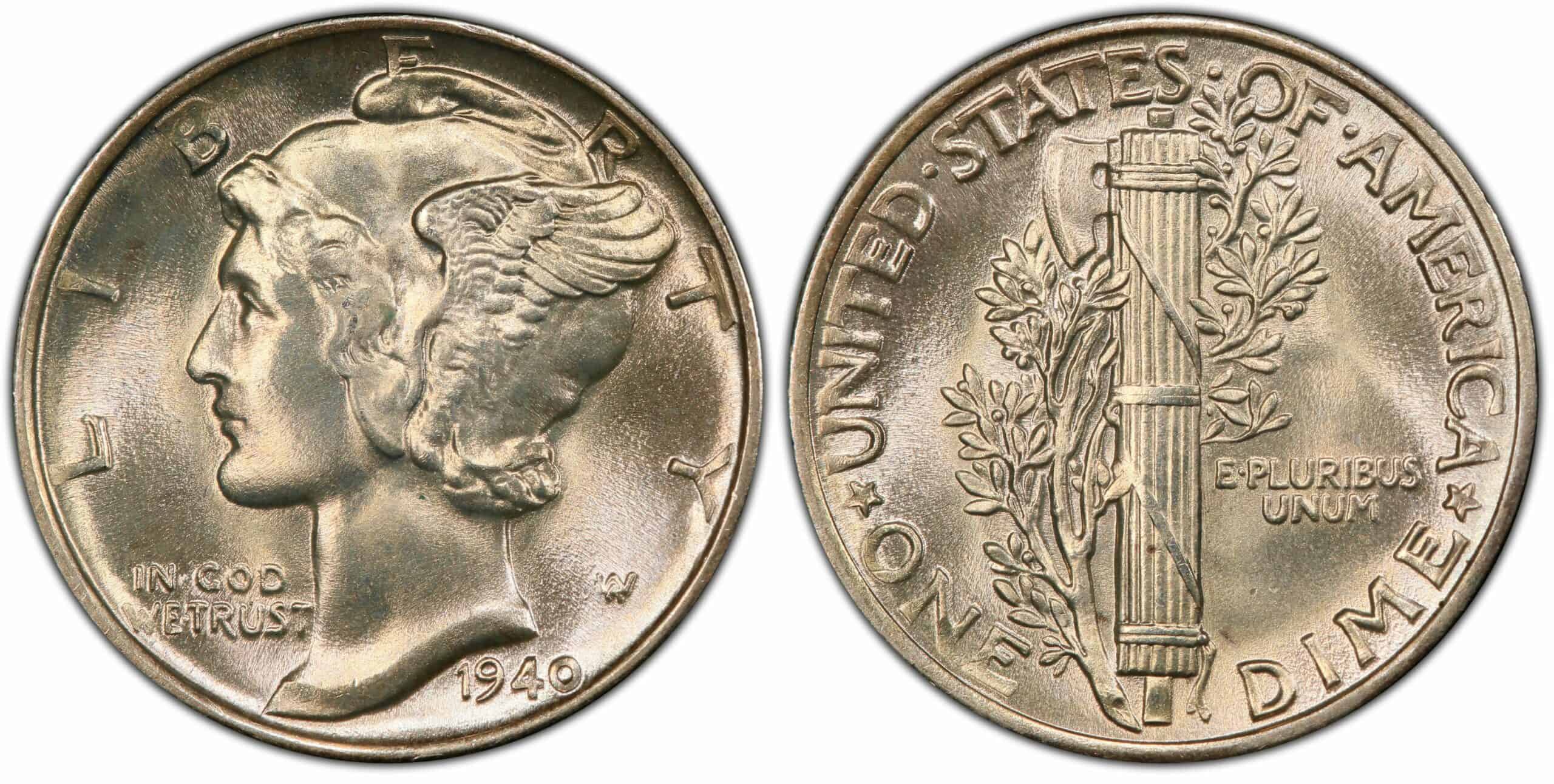 1940 No Mint Mark Dime (P) Value
