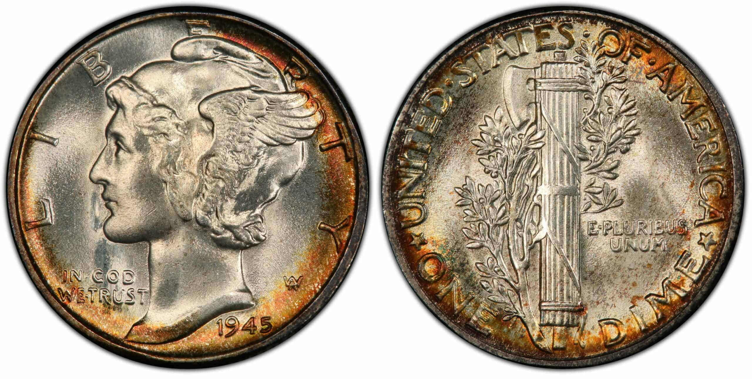 1945 No Mint Mercury Dime Value