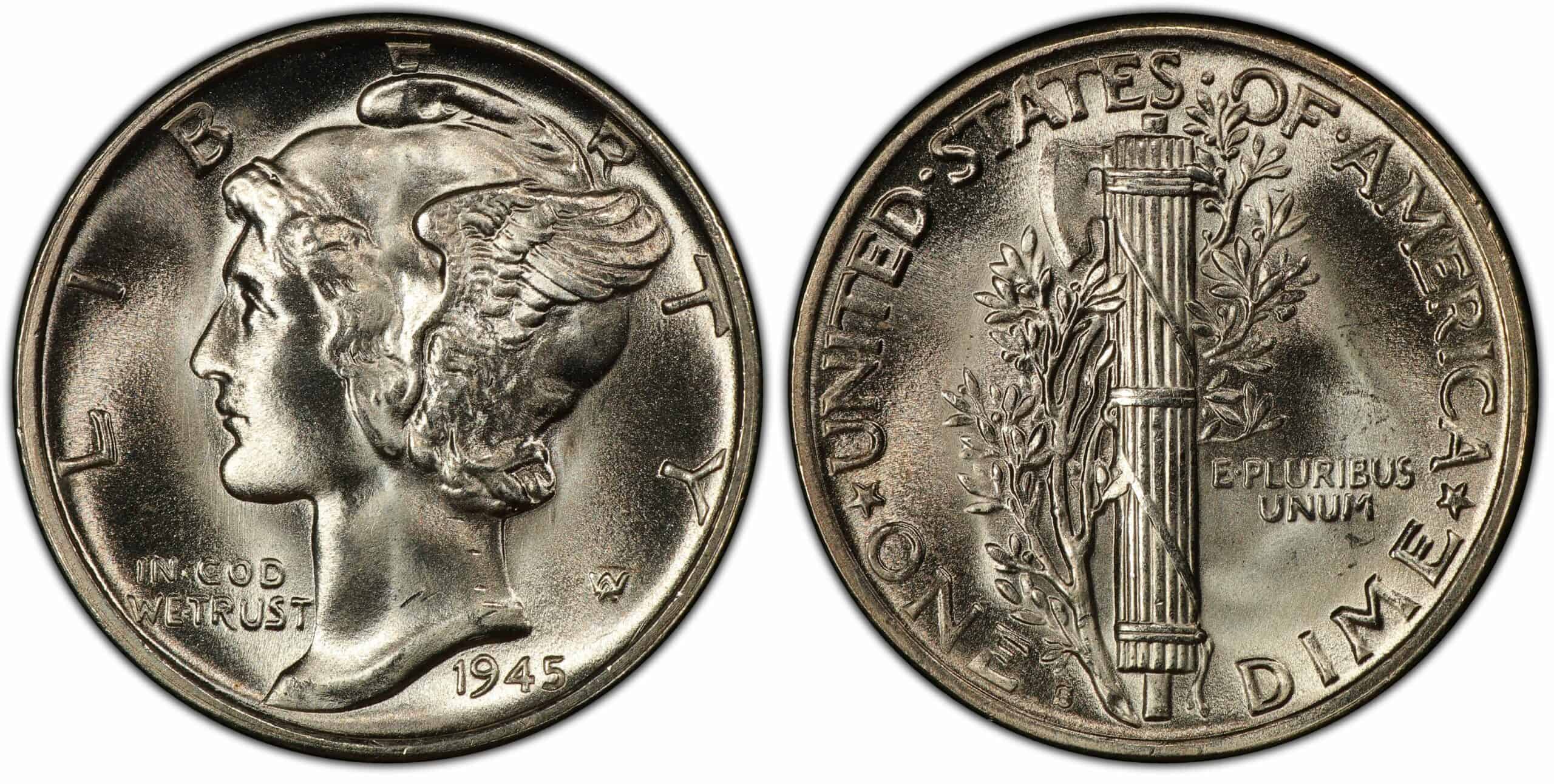 1945 S Mercury Dime Value