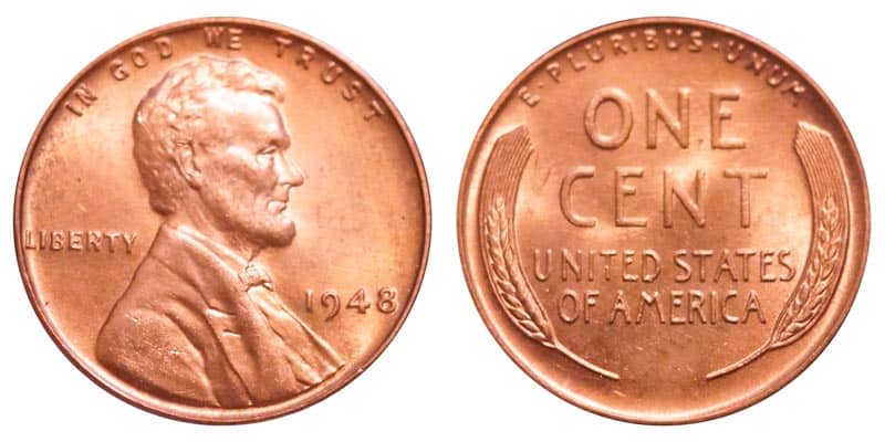 1948 No Mint Mark Wheat Penny Value