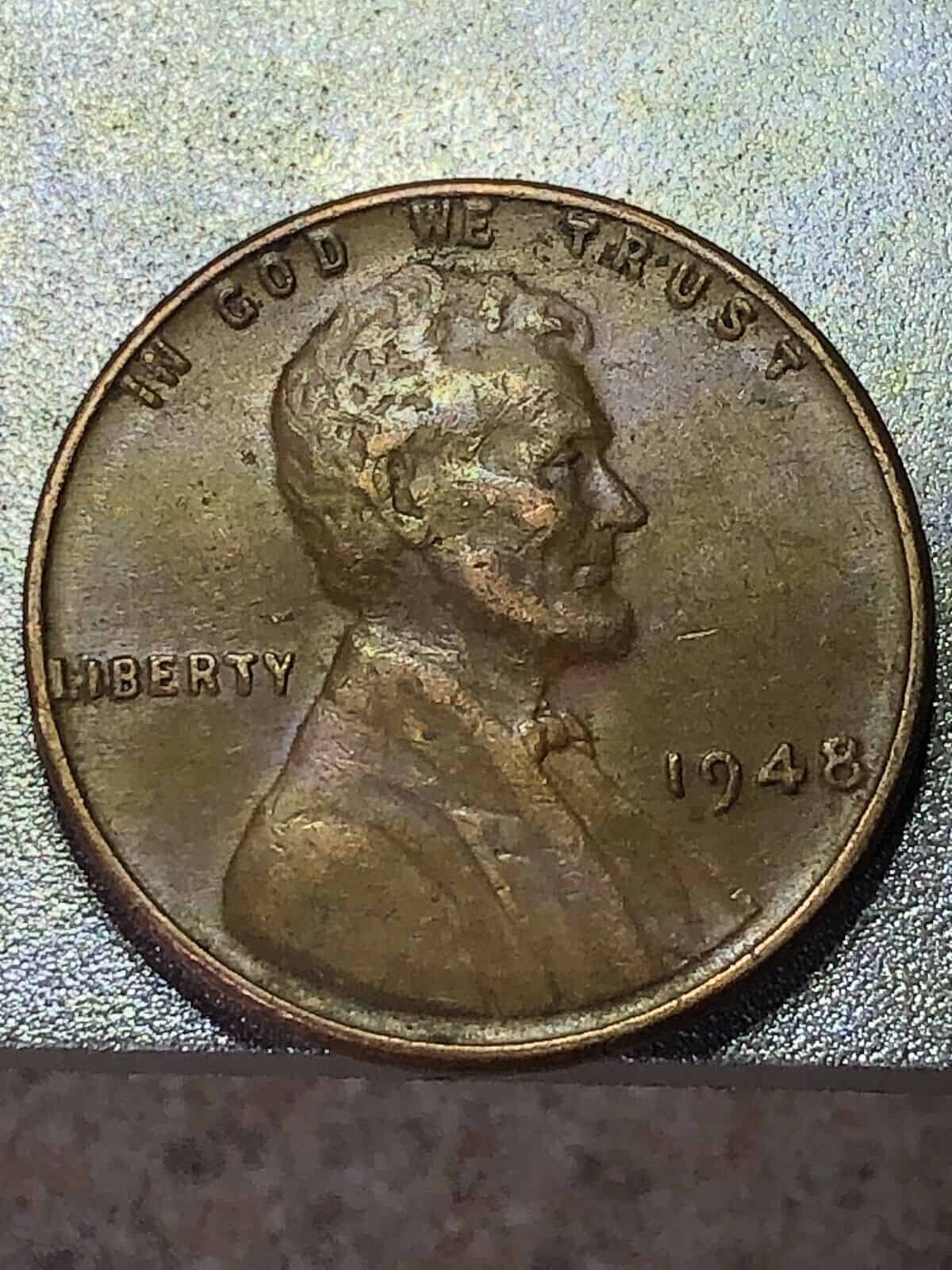 1948 Wheat Penny Doubled Die Obverse Error