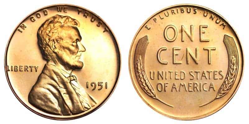 1951 No Mint Mark Wheat Penny Value