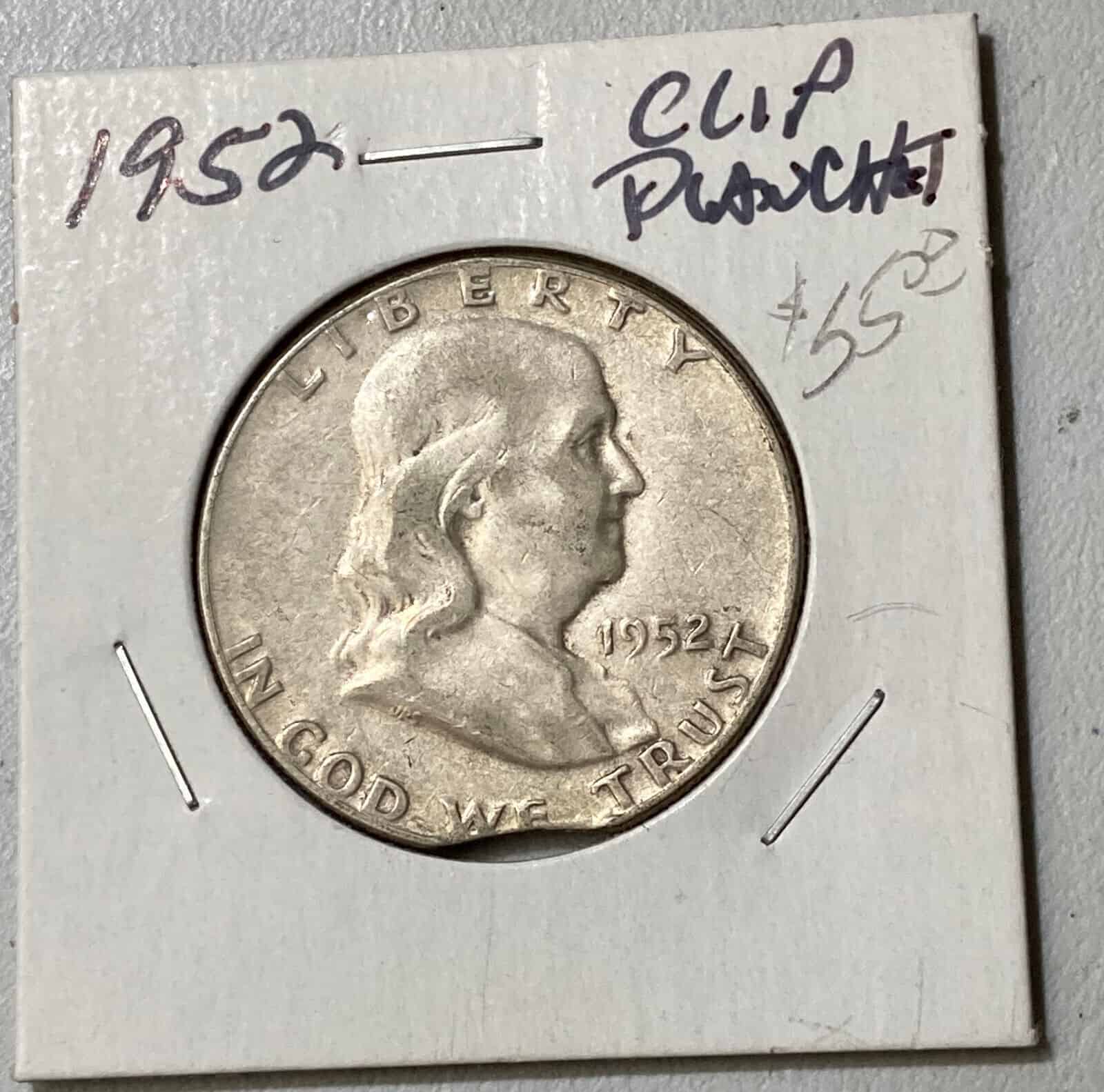 1952 Half Dollar Clipped Planchet