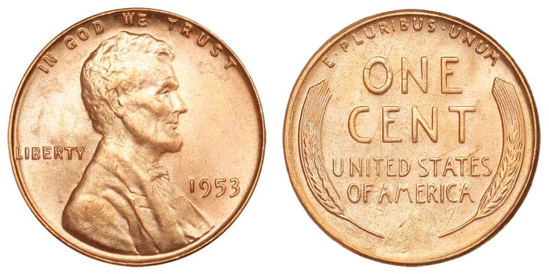 1953 No Mint Mark Wheat Penny Value