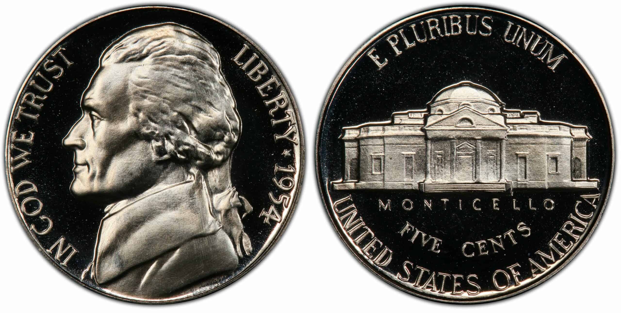1954 No Mint Mark Proof Nickel