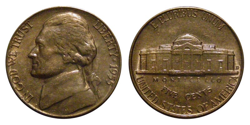 1955 D Mint Mark Nickel Value