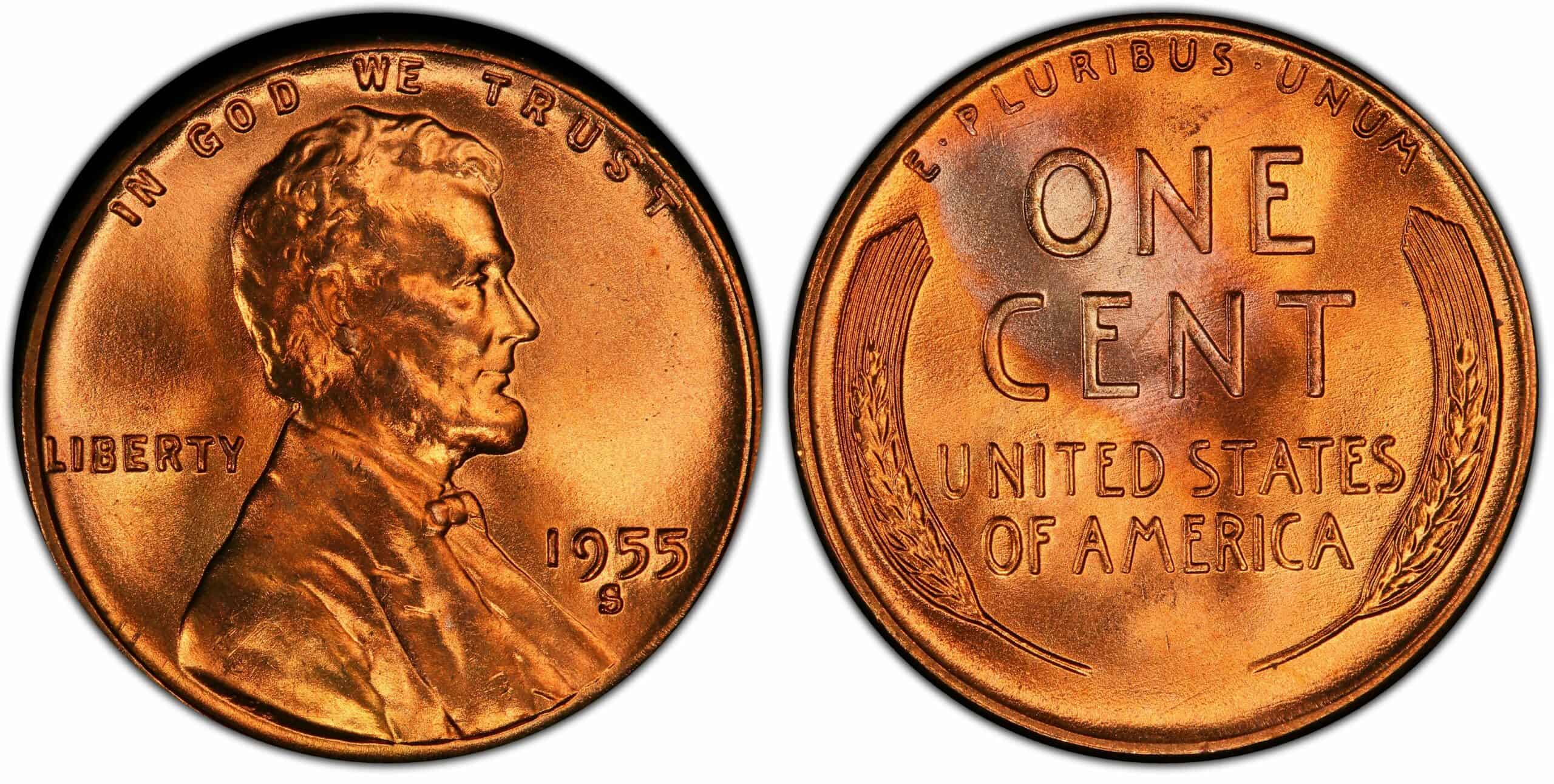 1955 S Wheat Penny Value