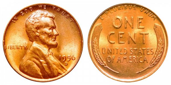 1956 Denver Mint mark Penny Value