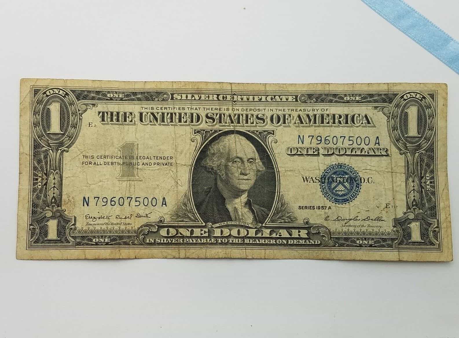 1957-A Silver Certificate Dollar Bill