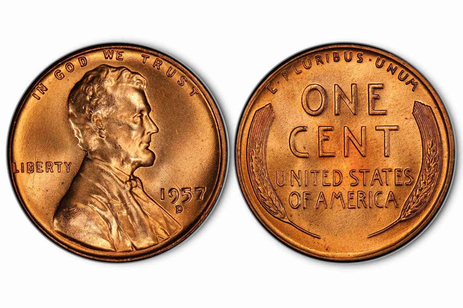 1957 D Wheat Penny Value