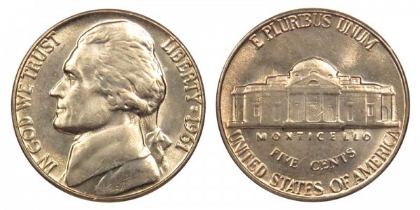 1961 No Mint Mark Nickel Value