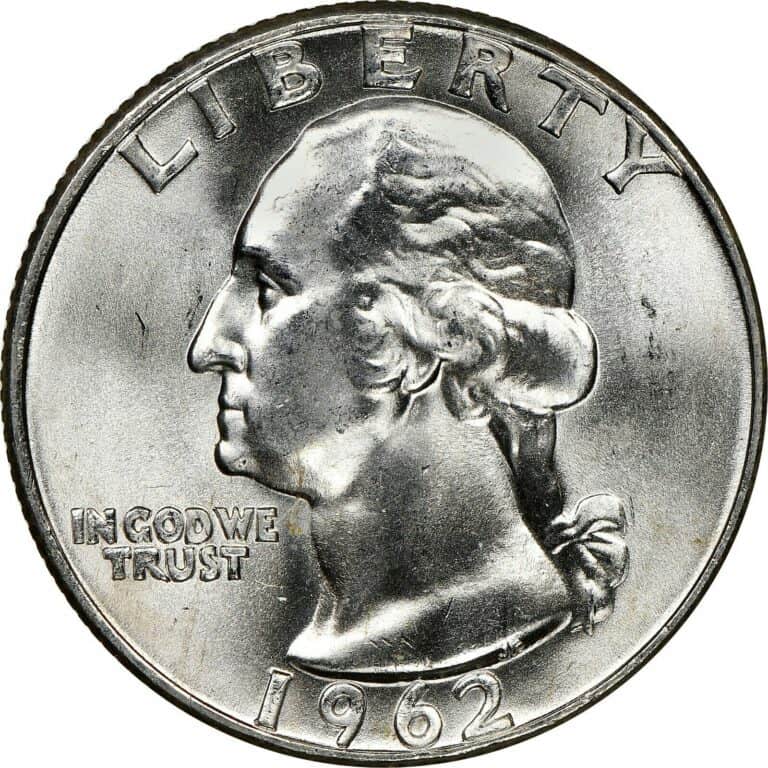 1962 silver quarter value