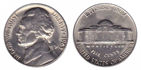 1963 No Mint Mark Nickel Value