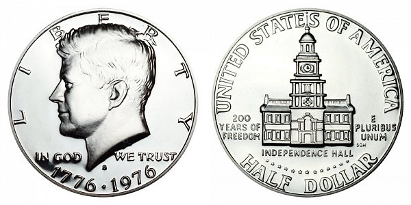 1976 "S" Half Dollar Value - 40% Silver Variety