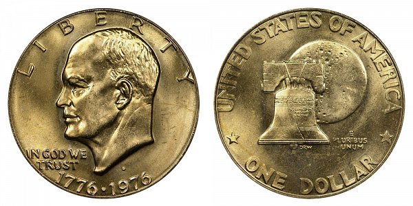 1976 D Dollar Value - Type 1, Low Relief, Bold Lettering