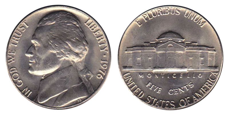 1976 Nickel No Mint Mark Value