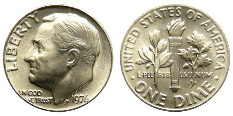 1976 No Mint Mark Dime Value