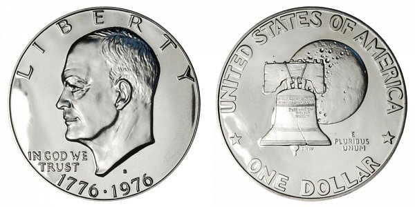 1976 S Dollar Value - Type 1, Low Relief, Bold Lettering (Proof Coin)