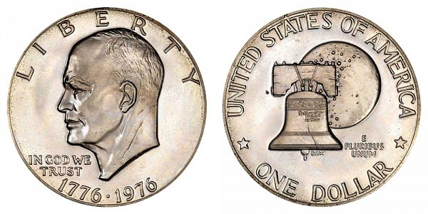 1976 Silver Dollar - Type 2, "No S" Variety