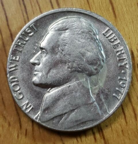 1977 Off Center Nickel