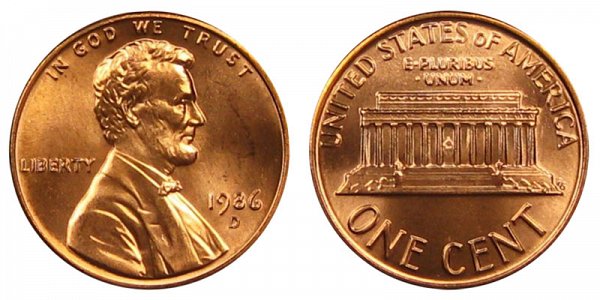 1986 “D” Penny Value