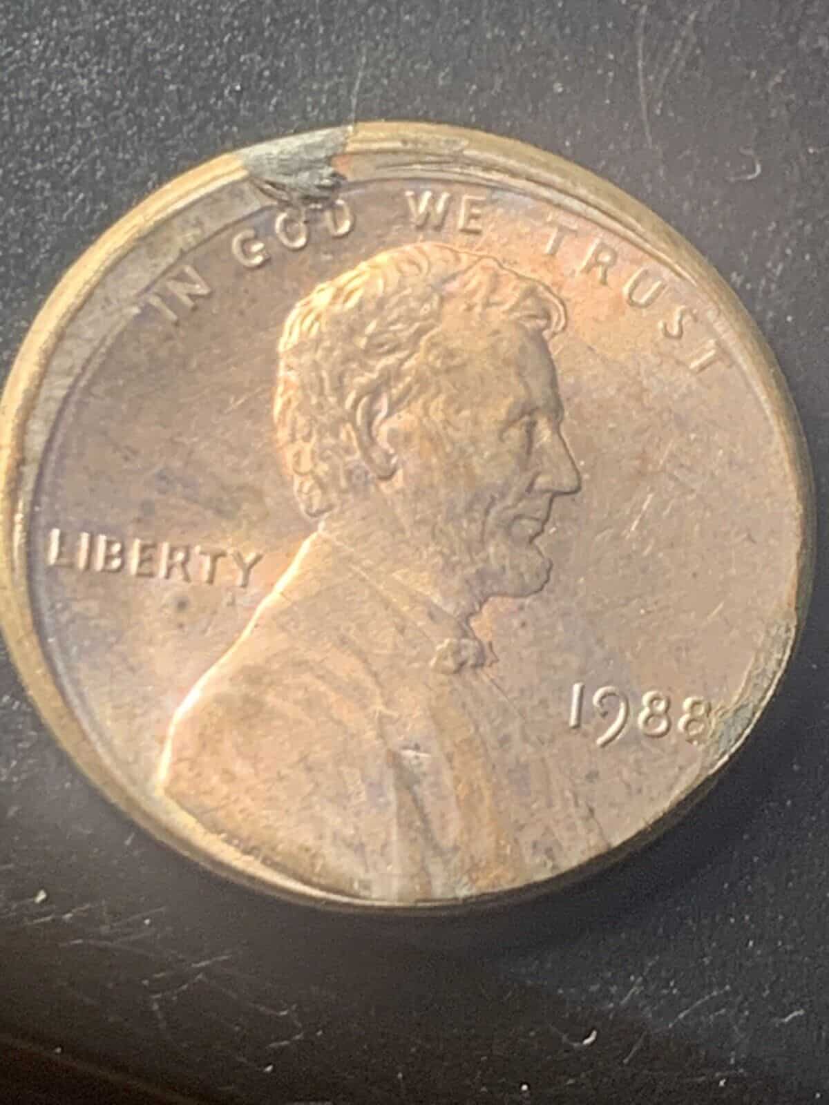 1988 Lincoln Penny Off-Center Error