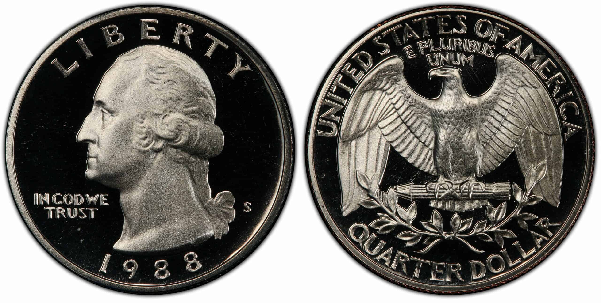 1988 S Proof Washington Quarter