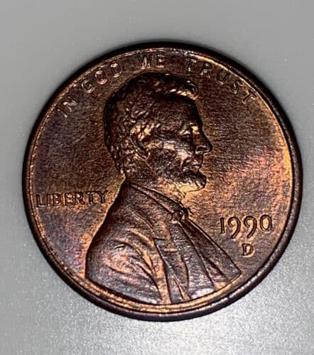 1990 Penny Double Die Error