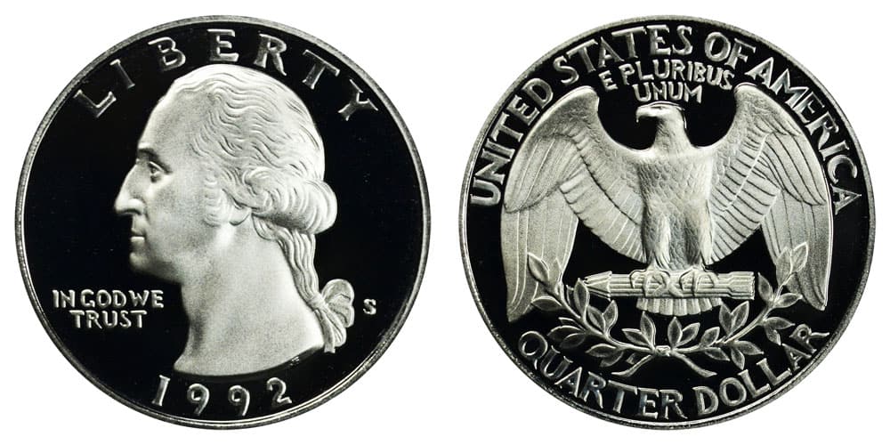 1992 S Silver Proof Quarter Value
