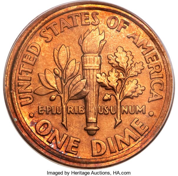 1993 D Penny - Struck with Dime Reverse Error