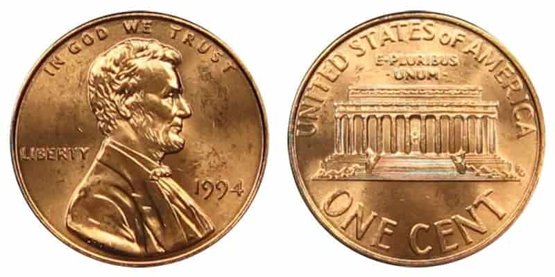 1994 No Mint Mark Lincoln Penny