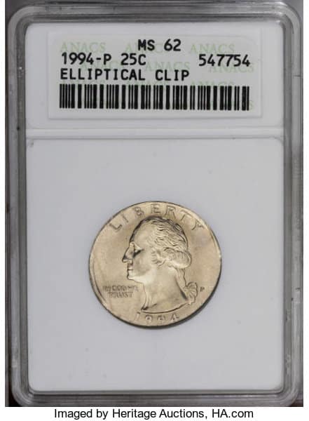 1994 P Quarter - Elliptical Clip Error