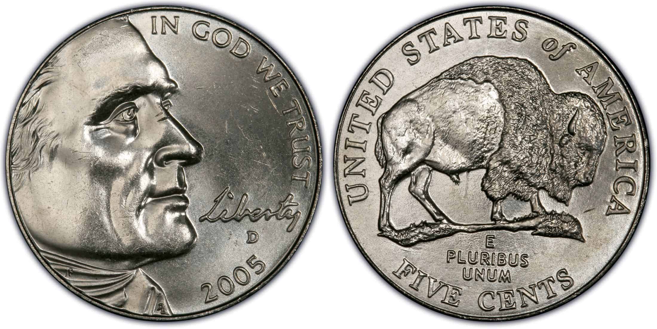 2005 Buffalo Nickel Die Gouge Error