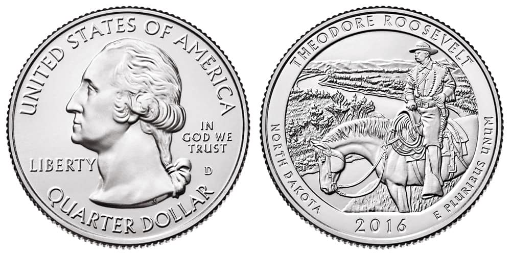 2016 D Theodore Roosevelt Quarter Value